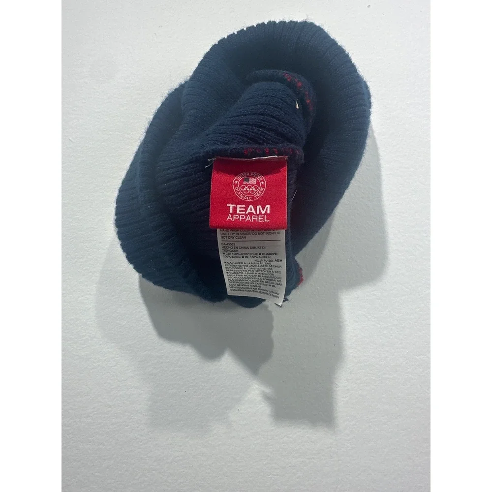 Team USA Olympic Apparel Beanie Red White Blue Knit Hat One Size RN 67891